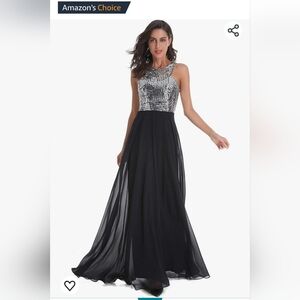 Women's Formal Chiffon Sequin dress